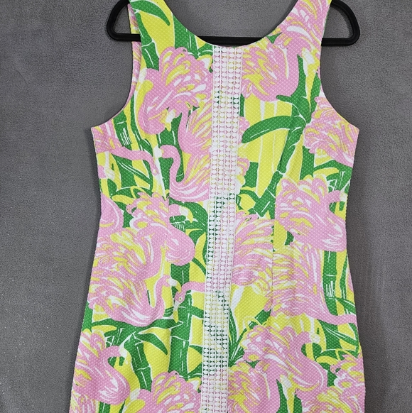 Lilly Pulitzer Dresses & Skirts - Lilly Pulitzer Target Pinnapple Floral Print Sleeveles Shift Dress Neon Mini 16